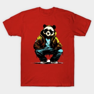 Cool Animals: Cartoon Vintage Funny Cool Panda T-Shirt